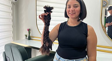 Lenfomayı yenen Özlem, saçlarını kanser hastaları için bağışladı