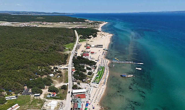 Mavi ve yeşilin buluştuğu Saros Körfezi sahilleri yeni sezona hazırlanıyor