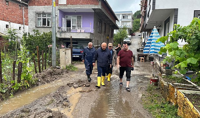 Ordu'da sağanak; ev ve iş yerlerini su bastı