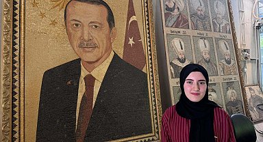 Suriyeli sanatçılar, 100 bin mozaikle Cumhurbaşkanı Erdoğan'ın portresini yaptı