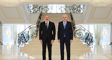 TBMM Başkanı Kurtulmuş, Azerbaycan Cumhurbaşkanı Aliyev tarafından kabul edildi