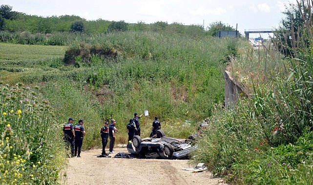 Tekirdağ'da menfeze düşen otomobilin sürücüsü öldü