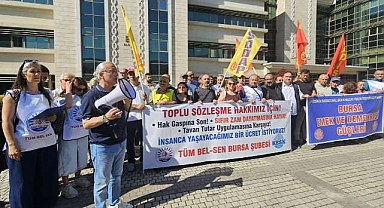 TÜM BEL-SEN’den Büyükşehir binası önünde açıklama