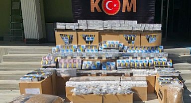Uşak'ta toplam 306 bin 400 makaron ele geçirildi; 3 gözaltı