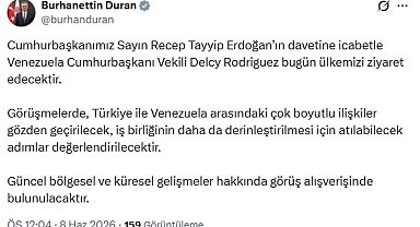 Venezuela Cumhurbaşkanı Vekili Rodriguez, Türkiye'ye geliyor