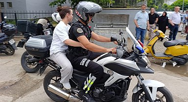 Yanlış sınav yerine giden adayı motosikletli trafik polisi yetiştirdi