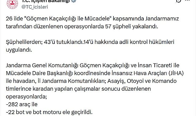 26 ilde 'göçmen kaçakçılığı' operasyonu: 43 tutuklama