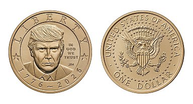 ABD'nin bağımsızlığının 250'nci yılına özel üzerinde Trump'ın yer aldığı altın para basılacak