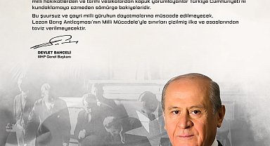 Bahçeli'den 'Lozan' mesajı
