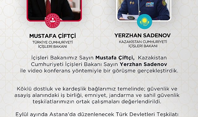 Bakan Çiftçi, Kazakistanlı mevkidaşı Sadenov ile görüştü