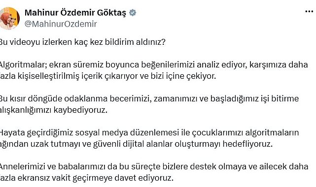 Bakan Göktaş: Çocuklarımıza güvenli dijital alanlar oluşturmayı hedefliyoruz