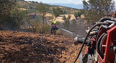 Balıkesir'de anız yangını, alevler 1,5 saatte kontrol altına alındı