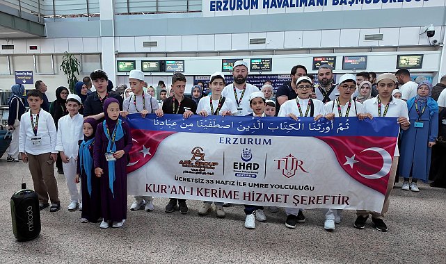 Başarılı hafızlar, 15 gün sürecek Kabe yolculuğuna çıktı