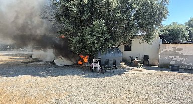 Bodrum'da personel lojmanında çıkan yangın söndürüldü