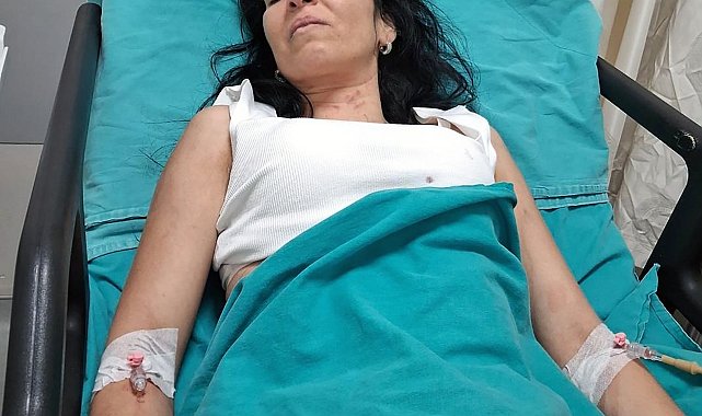 Boşanma aşamasındaki 16 yıllık eşi tarafından bıçaklanan Çiğdem, yaşam mücadelesi veriyor
