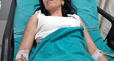 Boşanma aşamasındaki 16 yıllık eşi tarafından bıçaklanan Çiğdem, yaşam mücadelesi veriyor