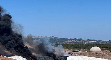 Çanakkale'de katı atık tesisinde yangın