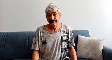Çay içerken başına beton parçası düştü
