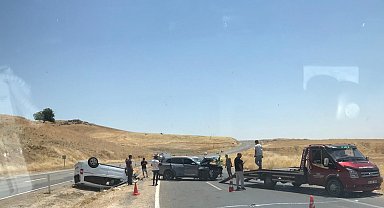 Cip ile hafif ticari araç çarpıştı; 1'i ağır, 9 yaralı