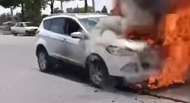Cip seyir halindeyken alev aldı