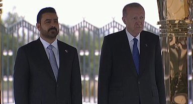 Cumhurbaşkanı Erdoğan, Irak Başbakanı ez-Zeydi'yi resmi törenle karşıladı