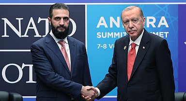 Cumhurbaşkanı Erdoğan, Suriye Cumhurbaşkanı Şara'yı kabul etti