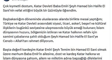 Cumhurbaşkanı Erdoğan'dan Katar eski Emiri Hamed bin Halife Al Sani için taziye mesajı