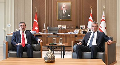 Cumhurbaşkanı Yardımcısı Yılmaz, KKTC Cumhurbaşkanı Erhürman ile görüştü
