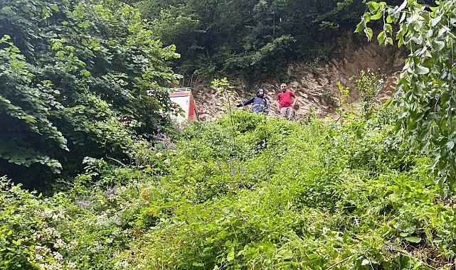 Dere yatağına uçan otomobilin sürücüsü öldü
