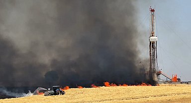 Diyarbakır'da anız yangını