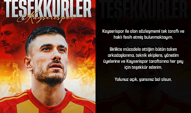 Dorukhan Toköz, Kayserispor'dan ayrıldığını açıkladı