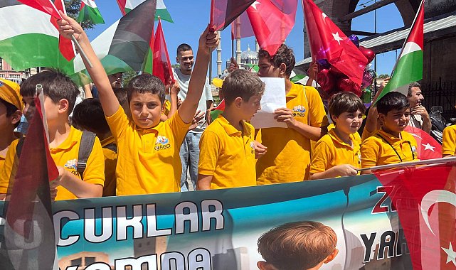 Edirne'de çocuklardan 'Gazze'ye destek' açıklaması