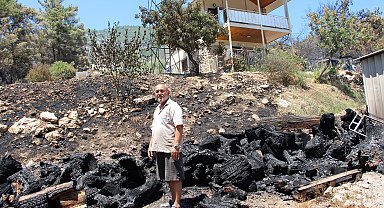 Emekli itfaiyeci evini yanmaktan kurtardı