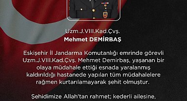 Eskişehir'de uzman çavuş, olaya müdahale sırasında şehit oldu