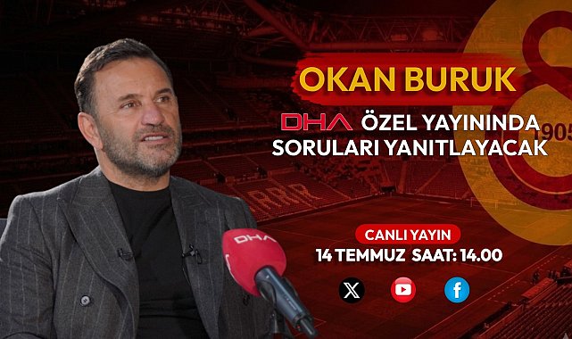 Galatasaray Teknik Direktörü Okan Buruk, yeni sezon öncesi DHA'nın konuğu olacak