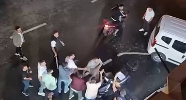 Gaziosmanpaşa'da zabıta ile esnafların kavgası kamerada