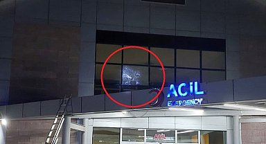 Hastanenin camına isabet eden merminin çıktığı silahı kullanan şüpheliye gözaltı