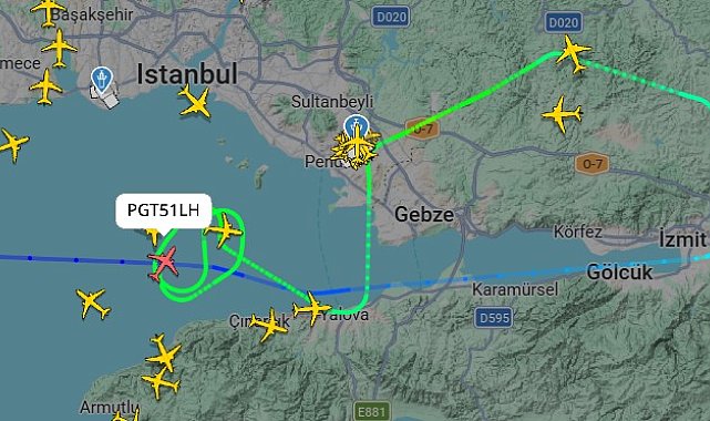İstanbul'da fırtına; uçaklar havada tur atmak zorunda kaldı