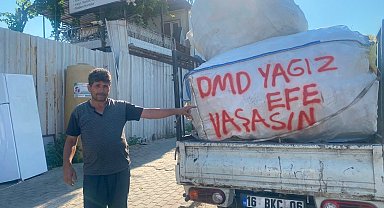 Kağıt toplayıcılarından DMD hastası Yağız Efe'ye anlamlı destek