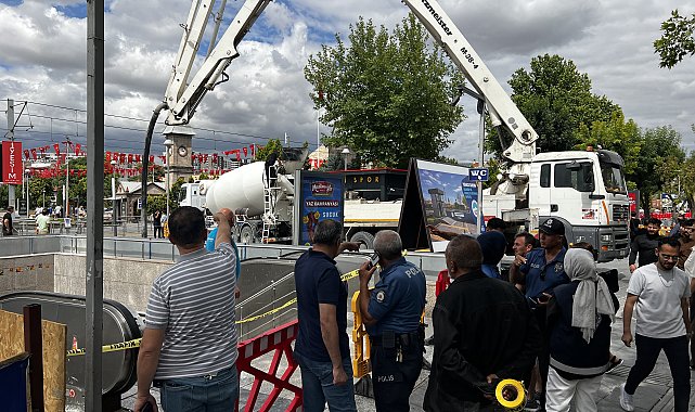 Kayseri'de beton mikserinin pompası patladı; 1 yaralı