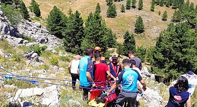 Kekik toplama çıktı, kayalıklardan düştü