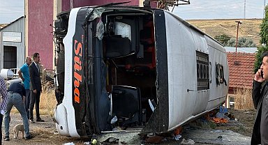 Kırıkkale'de 1 kişinin öldüğü otobüs kazasının görüntüleri ortaya çıktı