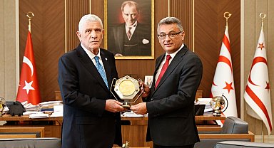 KKTC Cumhurbaşkanı Erhürman, İYİ Parti Genel Başkanı Dervişoğlu ve beraberindeki heyeti kabul etti