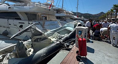Marinaya demirli lastik botta patlama; 1 yaralı