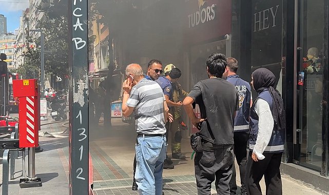 Nişantaşı'nda 7 katlı binada yangın