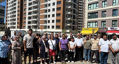 Örnekköy Kentsel Dönüşüm Projesi'nde hak sahiplerinden anahtarlı eylem