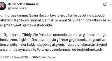 Pakistan Başbakanı Şerif, Türkiye'ye gelecek