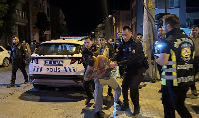 Polise direnen alkollü sürücü biber gazı ile etkisiz hale getirildi