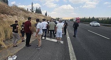 Şarampole devrilen cipin sürücüsü yaralandı