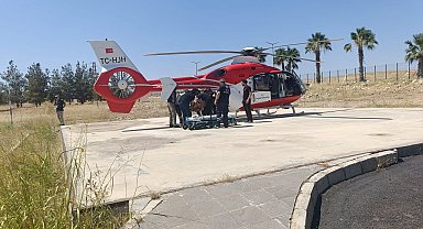 Şırnak'ta kazada yaralanan kişi, ambulans uçakla Şanlıurfa'ya sevk edildi